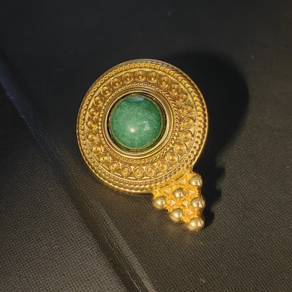 Stunning Vintage Chunky Retro Gold Disc Earrings - Picture 3 of 8
